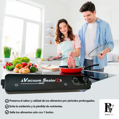 Selladora al Vacío Vacuum Sealer (Incluye Rollo 5 metros bolsa)